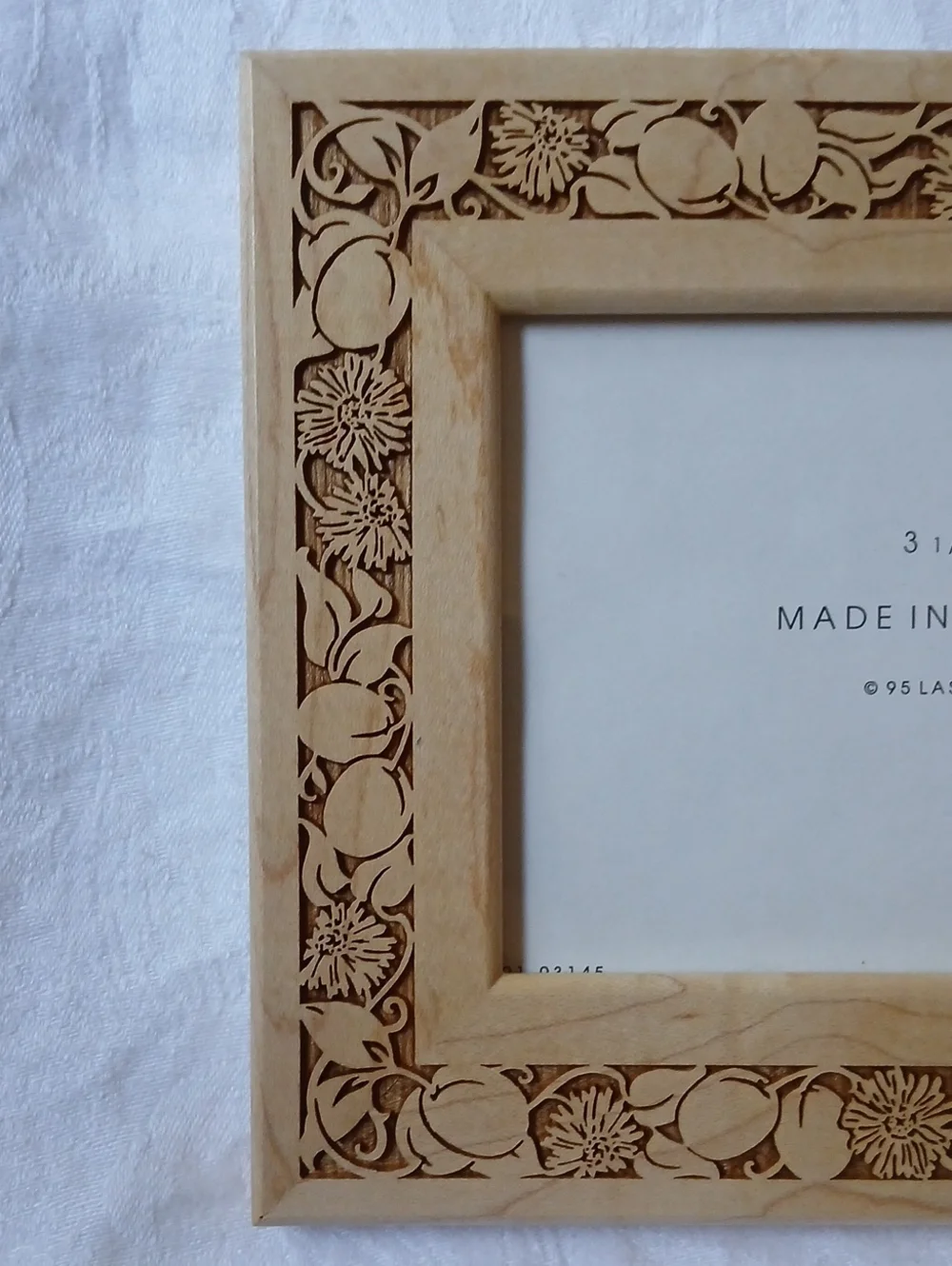 Lasercraft Decorative Wooden Picture Frame Fruit Floral Holds 3.5